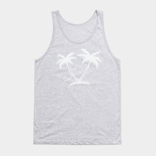 Jhoni The Voice "Twin Palms" White Tank Top